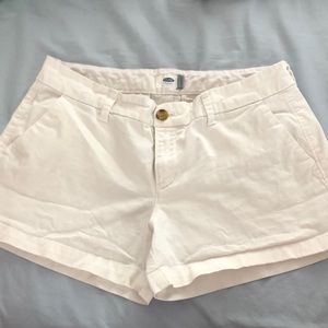 White khaki shorts